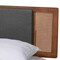Baxton Studio Eliseo Mid-Century Modern Dark Grey Fabric and Walnut Brown Finished Wood Full Size Platform Bed 239-12635-9818-ZORO - alternate 7